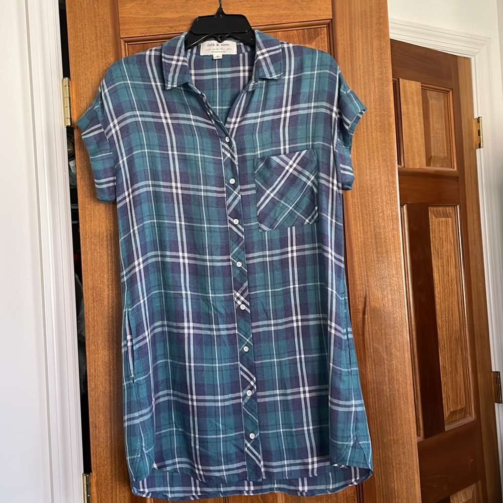 Anthropologie Cloth & Stone Shirt Dress EUC, Sz XS